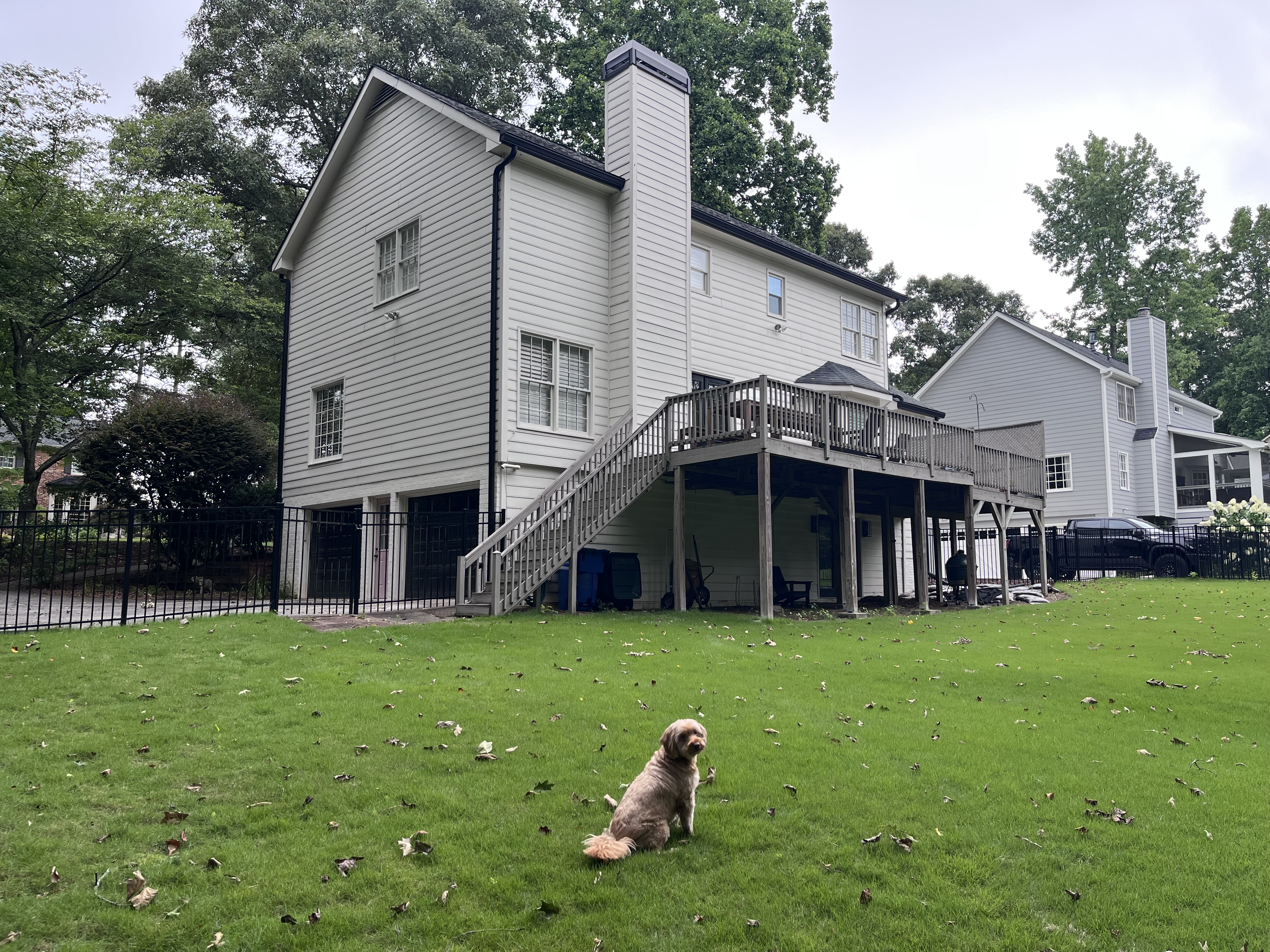 East Cobb back yard and deck